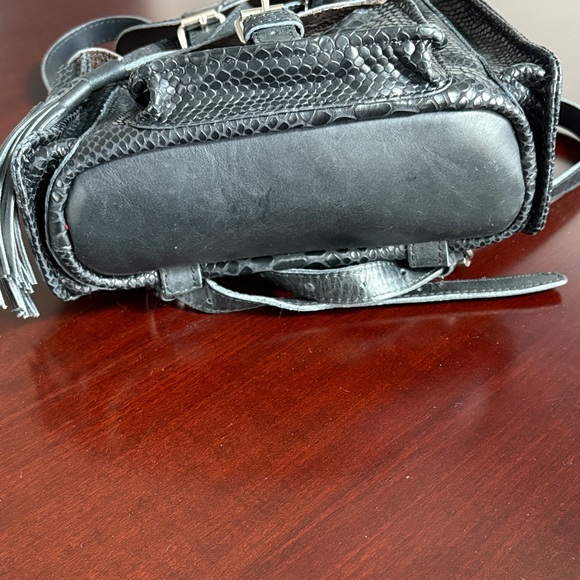 Freebird Charcoal Snake Print Backpack - Picture 12 of 14